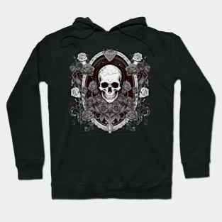 Dark Roses and Skull, beautiful harmony, gothic style Hoodie